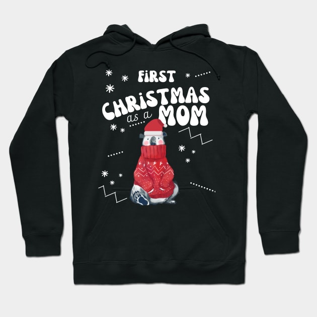 first christmas as a mom, cute baby announcement design Hoodie by the christmas shop